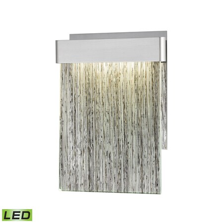 Elk Lighting Meadowland 1-Lght Sconce SatAlum & Chrm w/Textured Glass - LED 85110/LED